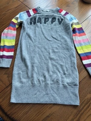 gap niños niñas FELIZ ARCO IRIS MANGA SUÉTER VESTIDO 10 Foto 1 de 3