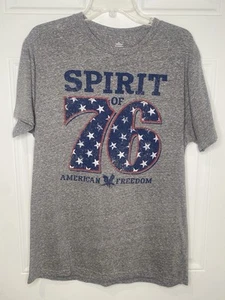 Spirit Of 76 American Freedom Men's Large Gray T Shirt Fourth of July Patriotic - Picture 1 of 4