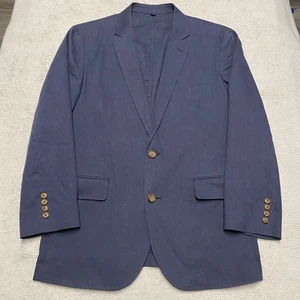 J Crew Ludlow Blazer Mens 38S Blue Somelos Cotton Stretch Unstructured Preppy - Picture 1 of 14