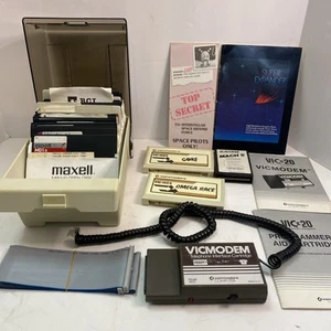 Vtg Commodore Games Omega Race Gorf + Vicmodem + Manuals And Floppy Disks - Picture 1 of 19