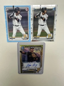2020 Bowman Chrome Draft 1st Nick Gonzales #BD-81 Refractor Lot of (3) Auto /50 - Picture 1 of 1