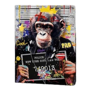 Banksy Cavas Wall 12” X 16” Graffiti Mischievous Monkey Urban Art Decor - Picture 1 of 6