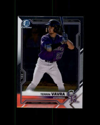 2021 Bowman Chrome Prospects #BCP100 Terrin Vavra (ref 163670) - Image 1 of 2