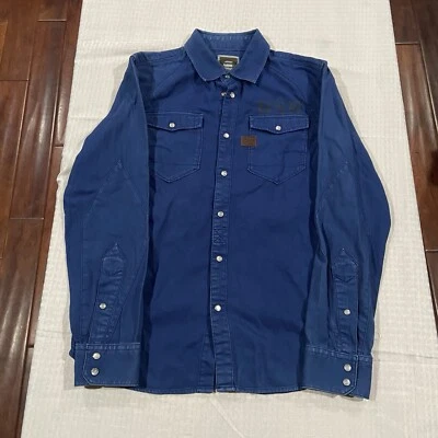 G-Star Raw Shirt Raw Cargo Line Button Up Long Sleeve MensM Pearl Snap - Image 1 of 4