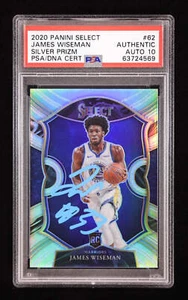 James Wiseman Signed 2020 Panini Select Silver Prizm #62 RC (PSA | Auto Grade 10 - Picture 1 of 2
