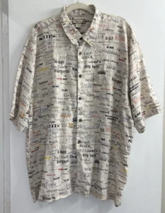 Camicia uomo lino 2x bottoni manica corta cocktail vacanze stampa all over bohio - Foto 1 di 11