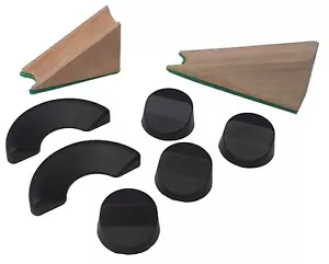 Acclaim Bocce Zeppe Legno Massiccio Set 1 Paio & Gomma 1 X 6 Pezzi - Foto 1 di 9