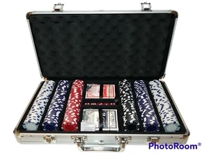 Texas Holdem Poker Chip Set 300 Pieces BCG No. 92 Glub Special w/ Aluminum Case - Picture 1 of 4