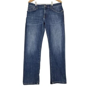 Mavi Zach Straight Leg Jeans Men's 34W Blue Denim Cotton Medium Wash 5-Pockets - Picture 1 of 12
