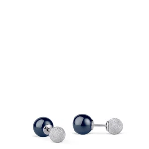 Bering Ohrstecker Silber Keramik Dunkel Blau 8 mm 1 Paar Ohrring 703-197-05 - Bild 1 von 2