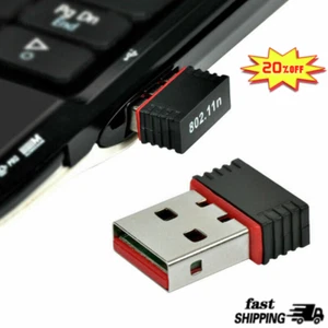USB WiFi Wireless Adapter Minitype Network Dongle 150Mbps Linux Windows 802.11n - Photo 1/9