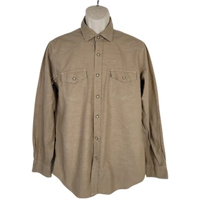 The Northwest Territory Shirt Mens Medium Long Sleeve Button Snap Brown - Picture 1 of 12