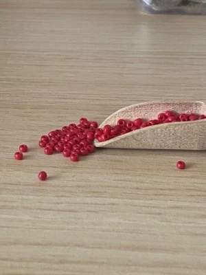 Japanese Miyuki Seed Beads Size 8 #408 Red Opaque  15grams - Image 1 of 3