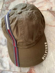 Tommy Hilfiger Rayas Logo Sombrero Gorra Adulto Correa Trasera Ajustable De Colección Años 90 - Imagen 1 de 8