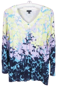 SC000908 TALBOTS Mujer 60% Algodón Rayón Cárdigan Suéter Floral Multicolor S - Imagen 1 de 6