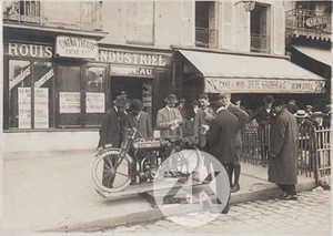 RUDGE-WHITWORTH Motorrad MOTORRAD Kino PATHE Café Werbung Straße Foto 1910er - Bild 1 von 1