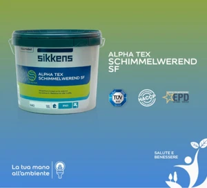 ANTIMUFFA SIKKENS ALPHA TEX SCHIMMELWEREND SF IDROPITTURA RESISTENTE ALLE MUFFE - Foto 1 di 2