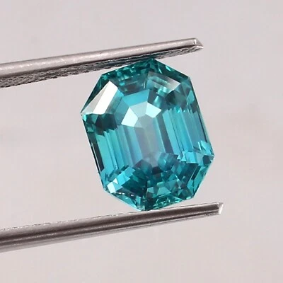 Natural Ceylon Blue Green Parti Sapphire Radiant Cut Loose Gemstone 6.00 Ct - Image 1 of 4