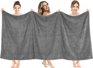 Oversized Bath Sheet 40X80 Extra Large for Bathroom, 100% Cotton Turkish Jumbo B - Picture 1 of 12