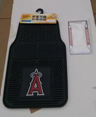 MLB Los Angeles Angels Vinyl Auto Car Truck Floor mat & License Plate Frame - Image 1 of 4