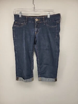 Pantalones Cortos City Streets Mujer Azul 5 Junior Denim Elásticos Bermudas Peddle Pushers Foto 1 de 4