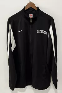 Schwarze Nike Fit Dry Davidson University Basketball Reißverschluss Aufwärmjacke XLT Tall - Bild 1 von 10