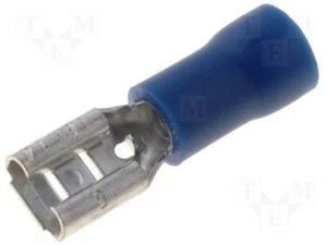 Conector plano crimp casquillos planos aislados azul 4,8x0,5mm 100 ud. - Imagen 1 de 1