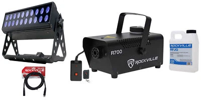 American DJ UV LED BAR20 IR DMX Ultraviolet Bar Wash Blacklight w/Remote+Fogger - Image 1 of 4