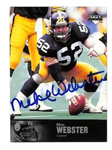Mike Webster 1997 Upper Deck Autographed Legends Card SP #AL-176 Steelers - Picture 1 of 2