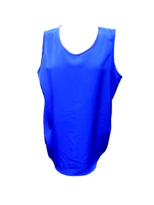 AMES  $79 Normcore MAGGIE SWEET Royal Blue Tank Relaxed Oversized Blouse Top 1X - Picture 1 of 4