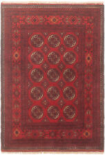 Traditional Hand-knotted Vintage Tribal Carpet 3'5" x 4'10" Bordered Wool Rug