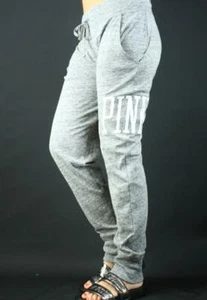 Victoria's Secret PINK Skinny Collegiate Knit Marled Gray Lounge Sweat Pants - Picture 1 of 1