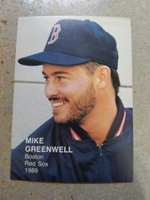 Mike Greenwell Boston Red Sox 1989 Action Superstars Display Card #3 NM