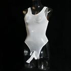 Mens Bodysuit Clothes Romper See Through Solid Color Tank Bodystocking