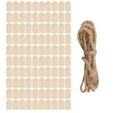 100 Pcs Wood Tag, 2.7 x 1.5 Inch Unfinished Wooden Tags with Hole,for1441