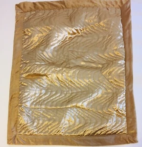 Goldbraun Velours Satin Gesteppt Kissenhülle Kissenbezug Waschbar 23 x 30" - Bild 1 von 5