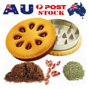 2 Layers Metal Herb Grinder Pipe Smoking Grinder Hookah Tobacco Herb Crusher - Picture 1 of 11