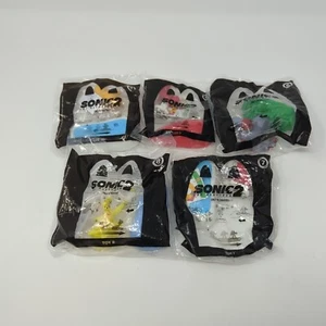 Sonic 2 McDonald's Happy Meal Toys Lotto di (05) pezzi #4,5,6,7,8 nuovi sigillati - Foto 1 di 4
