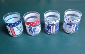 Vintage Libbey NASA Apollo 11,12,13,14 Moon Mission Drinking Glasses - Set of 4 - Picture 1 of 5