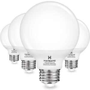hansang G25 LED Globe Light Bulbs 60W Equivalent 5000K Daylight Bathroom E26 ... - Picture 1 of 7