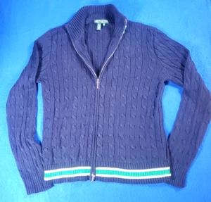 Ralph Lauren Active Strickjacke Pullover Damen Gr. Large Zopfmuster Neu ohne Etikett - Bild 1 von 16