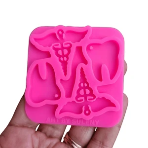 Tooth Dentist Mold Molar and Medicine Symbol Silicone Mold Earrings & Jewerly - Picture 1 of 2