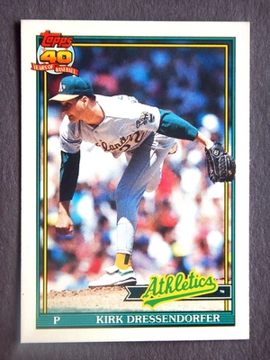 Kirk Dressendorfer #35T  Topps Traded 1991 Baseball Card (Oakland Athletics) - Image 1 of 2