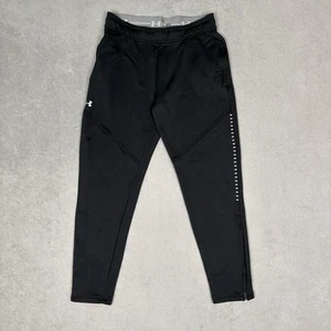 Under Armour Sweatpants Mens Medium ColdGear Loose Fleece Joggers Tapered Black - Picture 1 of 9