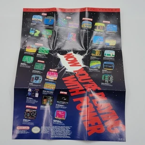 1990 Nintendo NES Now You Are Playing with Power Poster two sided GP-NES-USA - Picture 1 of 9
