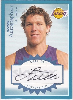 2003-04 Skybox Autographics Blue Luke Walton Rookie /400 #A-LW - Image 1 of 2