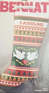 Bernat Weihnachtstauben W00116 gezähltes Kreuzstich-Set neu versiegelt - Bild 1 von 2