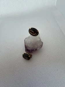 Vintage Winard Smokey Quartz Earrings 12k GF, Clip Ons . 🧡 - Picture 1 of 5