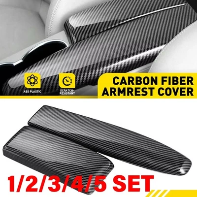 Cubierta de reposabrazos de fibra de carbono para Benz Clase C W204 C300 C63 AMG 08-14 1-5SET Foto 1 de 4