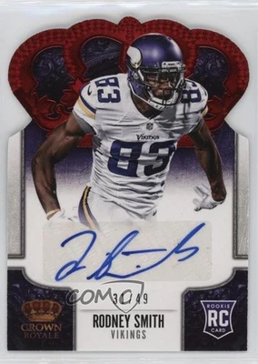 2013 Crown Royale Retail Red Die-Cut Signatures /49 Rodney Smith Rookie Auto RC - Image 1 of 2
